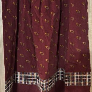 NWT Vintage Elegant Maroon Skirt with Gold Accents